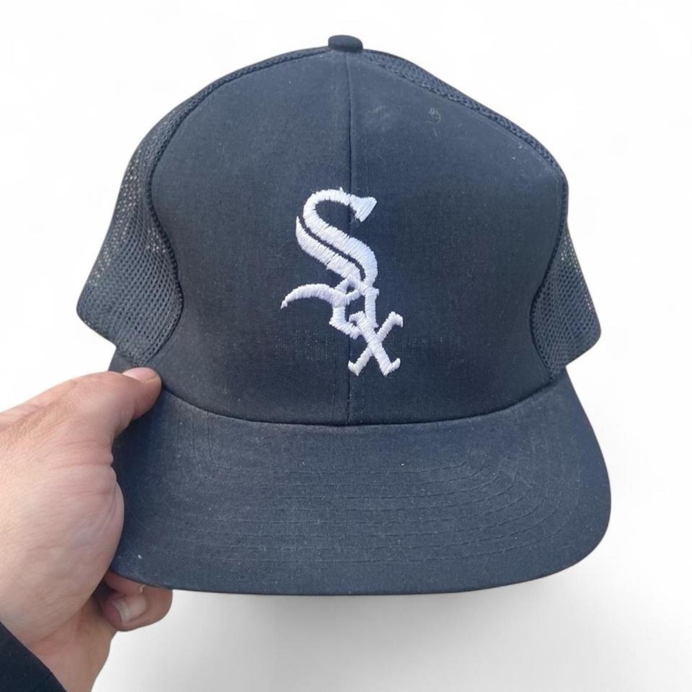 Black and white Chicago White Sox Trucker snapback Vintage Cap hat